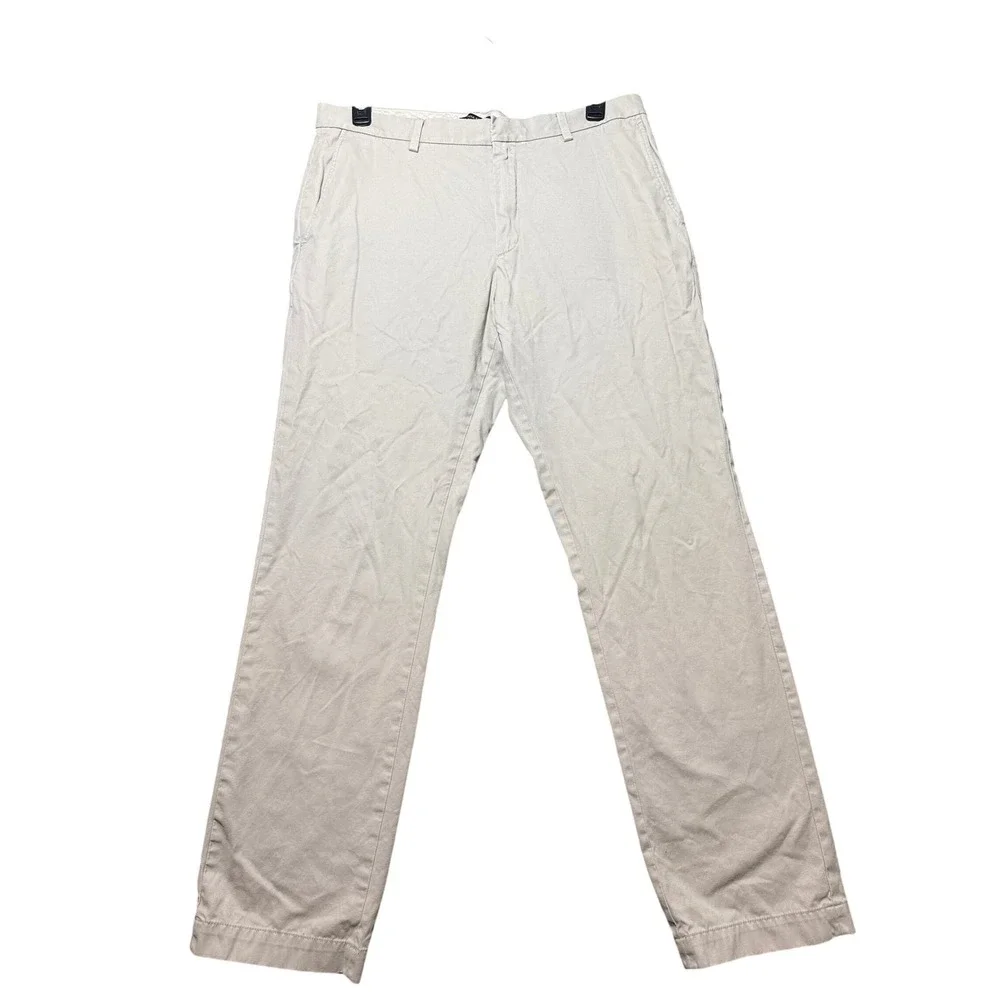 Banana Republic‎ Aiden Chino Pants Mens 36x34 Tan Excellent Cotton Slim Fit